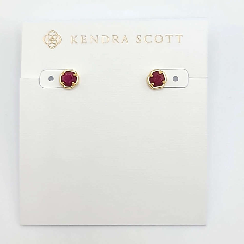 Kendra Scott Gold Nola Raspberry Labradorite Stud Earrings
